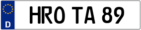 Trailer License Plate